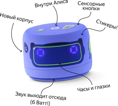 Умная колонка Новая Яндекс Станция Лайт 2 с Алисой на YaGPT,фиолетовый , 6Вт Умная колонка Новая Яндекс Станция Лайт 2 с Алисой на YaGPT,фиолетовый , 6Вт