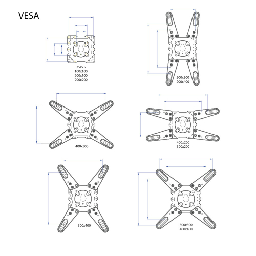 Кронштейн для телевизоров KROMAX ATLANTIS-40 (черный,белый)