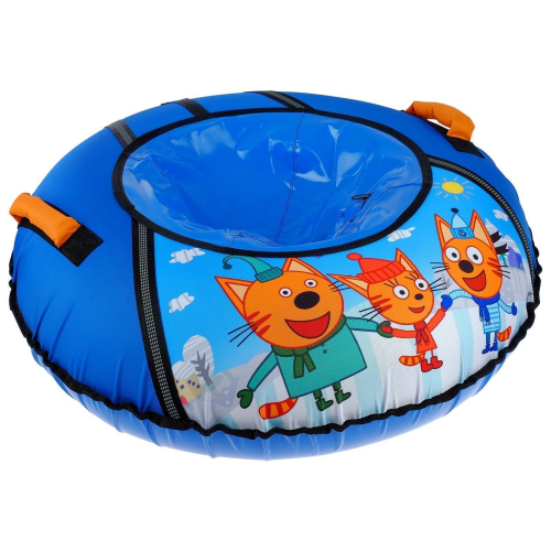Тюбинг-ватрушка «Три кота», ТБ1-90/ТК, диаметр чехла 95 см, тент/оксфорд Тюбинг-ватрушка «Три кота», ТБ1-90/ТК, диаметр чехла 95 см, тент/оксфорд