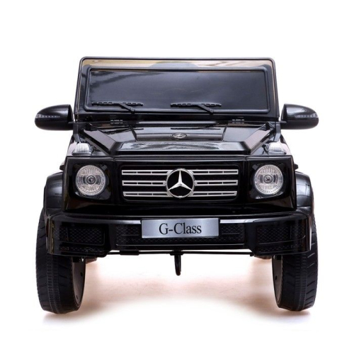 Электромобиль MERCEDES-BENZ G500, EVA колеса, кожаное сидение, цвет чёрный глянец