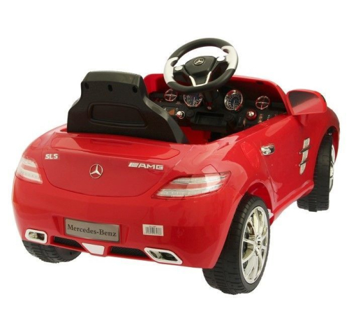 Электромобиль MERCEDES-BENZ SLS, с радиоуправлением, свет и звук, цвет красный