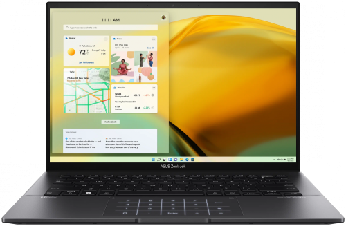 Ноутбук ASUS Zenbook 14 OLED 14" UM3402YA-KM082W, AMD Ryzen 5 5625U, RAM 8 ГБ, SSD 512 ГБ, AMD Radeon Graphics, Windows 11 Home, 90NB0W95-M00410, черный