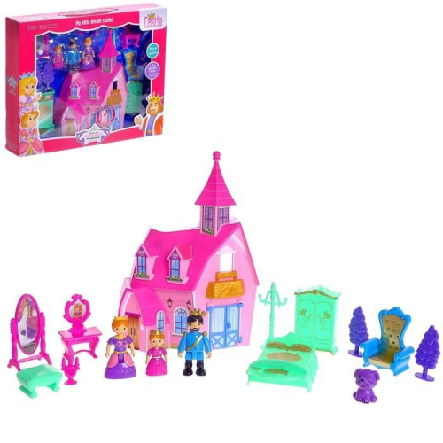 Дом для кукол «Волшебное королевство» свет, звук, с фигурками и аксессуарами