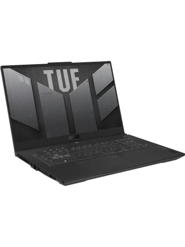 Ноутбук ASUS TUF Gaming A17 FA707NUQ-HX010, 17.3" (1920x1080) IPS 144 Гц/AMD Ryzen 7 170/16 ГБ DDR5/512 ГБ SSD/NVIDIA GeForce RTX 4050 для ноутбуков (6 Гб)/Windows 11 Pro, Серый (90NR0QH5-M000D0_Win11P)