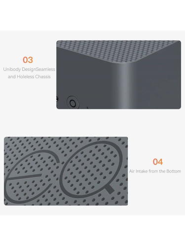 Мини-ПК Beelink EQR7, AMD Ryzen 7 7735HS / 24 ГБ LPDDR5 / 500 ГБ SSD / AMD Radeon Graphics / Без ОС, серый (BL / EQR7-LP / 7735HS / 24G / 500G / Milky Grey)