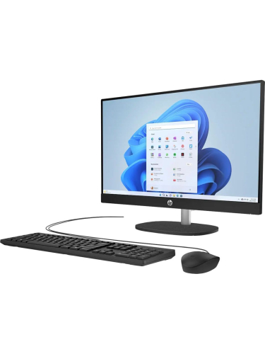 Моноблок HP 24-cr1007ci, 23.8" (1920x1080) IPS/Intel Core Ultra 5 125U/16 DDR5/512 ГБ SSD/Intel Graphics/Без ОС/Клавиатура, мышь, Черный (A16KSEA)