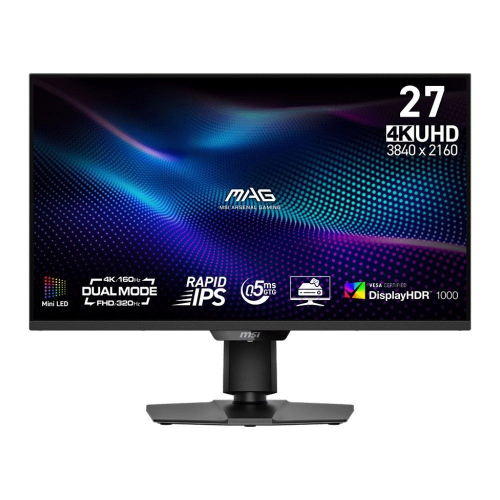 Монитор 27" MSI MAG 274UPDF E16M Rapid IPS, 3840x2160/1920x1080, 0.5 ms, 160Hz/320Hz, Black (9S6-3CF09H-029)