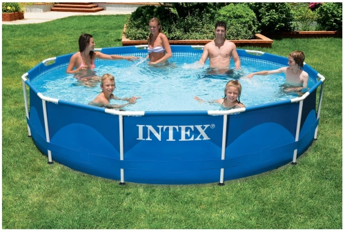 Бассейн Intex Metal Frame 28210 голубой