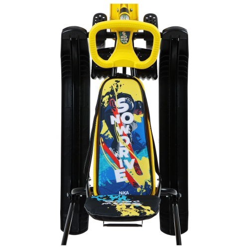 Снегокат с колёсами «Тимка спорт 6» Winter sport, ТС6/WS, с родительской ручкой, со спинкой и ремнём безопасности