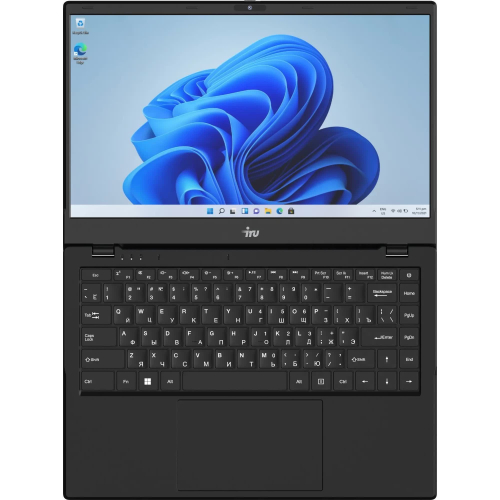 Ноутбук iRU Planio 14ING, 14" (1920x1080) IPS/Intel Processor N100/8 ГБ LPDDR5/512 ГБ SSD/Intel UHD Graphics/Без системы, Черный (2058899)