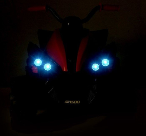 Электромобиль «Квадроцикл», 2 мотора, цвет красный