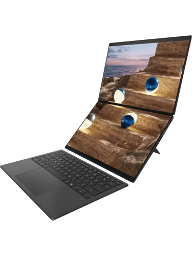 Ноутбук ASUS ZenBook Duo UX8407AA-SN538X, 14" (2880x1800) OLED 144 Гц/Intel Core Ultra X9 378H/32 ГБ LPDDR5X/1024 ГБ SSD/Intel Graphics/Windows 11 Pro, Серый (90NB16V1-M00VU0)