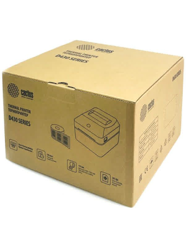 Термопринтер Cactus CS-TP-D430UB 203dpi 160мм / с / USB / BT для печ.этик. черный