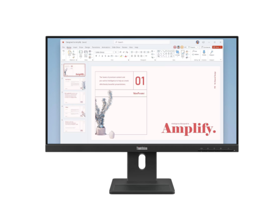 Монитор Lenovo 23,8" E24-40, 16:9, IPS, FHD, 4ms, 250cd, 100Hz, VGA, HDMI, DP, SPK, HAS