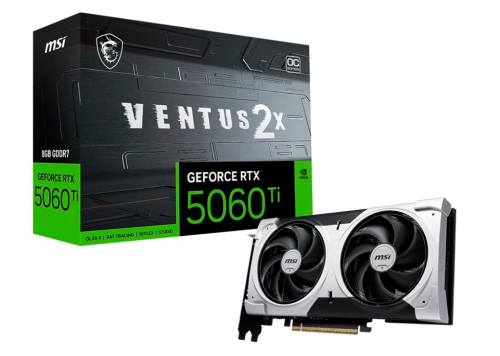 Видеокарта PCIE16 RTX5060TI 8GB RTX 5060 Ti 8G VENTUS 2X OC PLUS MSI