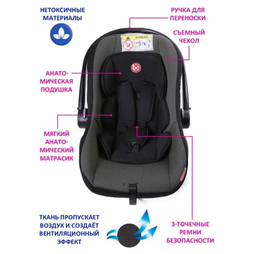 Автокресло BabyCare Lora карбон черный