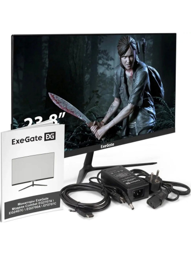 Монитор 23.8" ExeGate Combat EG2407C {IPS 1920x1080 165Hz 1ms 16:9 300cd 1000:1 178/178 HDMI DisplayPort} [EX295589RUS]