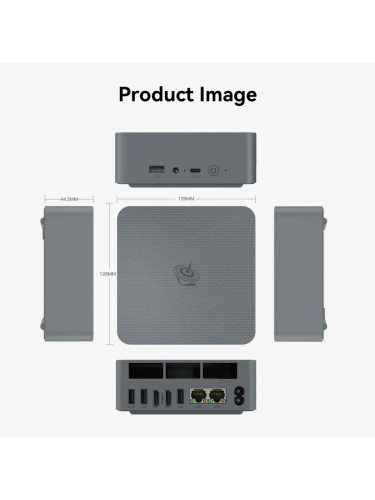 Мини-ПК Beelink EQR7, AMD Ryzen 7 7735HS / 24 ГБ LPDDR5 / 500 ГБ SSD / AMD Radeon Graphics / Без ОС, серый (BL / EQR7-LP / 7735HS / 24G / 500G / Milky Grey)