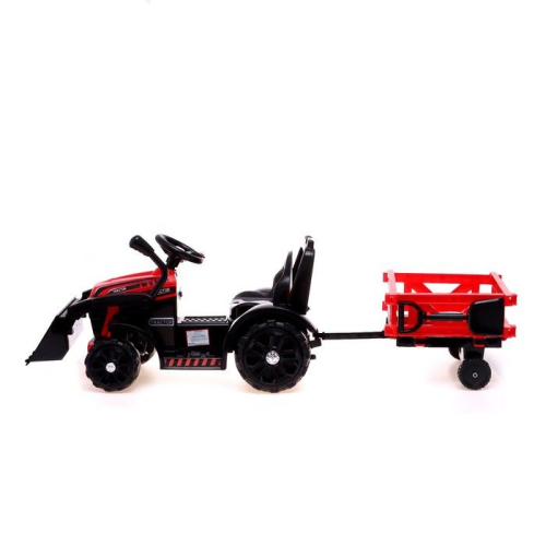 Электромобиль «Трактор», с прицепом, цвет красный Электромобиль «Трактор», с прицепом, цвет красный