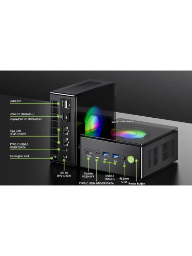 Мини-ПК GMKtec NucBox K11, AMD Ryzen 9 8945HS / 32 ГБ DDR5 / 1024 ГБ SSD / AMD Radeon Graphics / Windows 11 Pro, черный (K11 / 8945HS / 32GB+1TB)