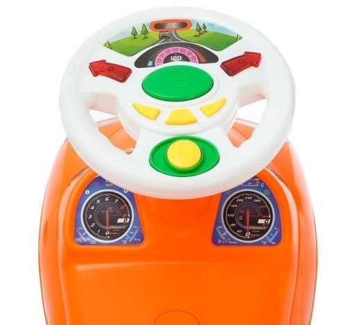 Толокар «Ламбо», световые и звуковые эффекты, цвет оранжевый