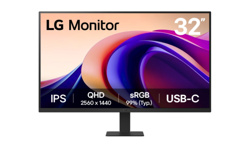 Монитор LG 31,5" 32U631A-B, 16:9, IPS, QHD, 5ms, 250cd, 100Hz, HDMI, USB-C