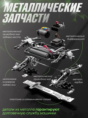 Автомобиль BAZUMI 70км/ч высокоскоростная 1:16