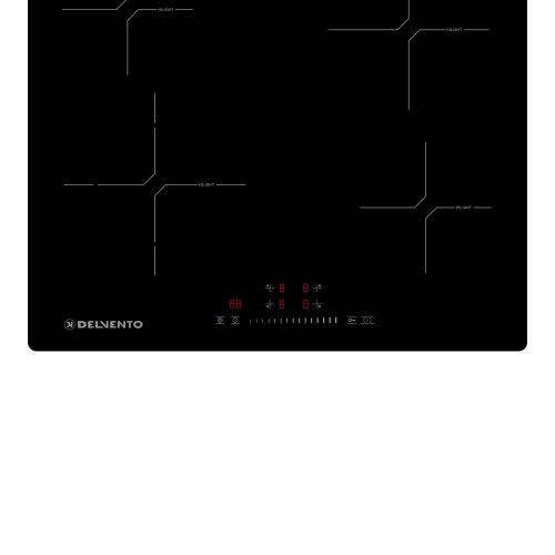 Встраиваемая панель электрическая стеклокерамическая 60 см Delvento V60D24S120
