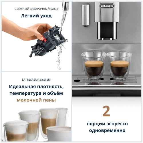 Кофемашина DeLonghi Autentica ETAM 29.660 SB, серебристый/черный