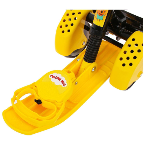 Снегокат с колёсами «Тимка спорт 6 Три кота», ТС6/ТК, с родительской ручкой, со спинкой и ремнём безопасности