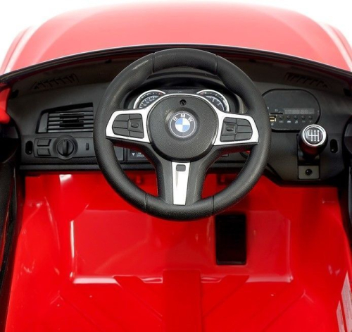 Электромобиль BMW 6 Series GT, цвет красный, EVA колеса, кожаное сидение