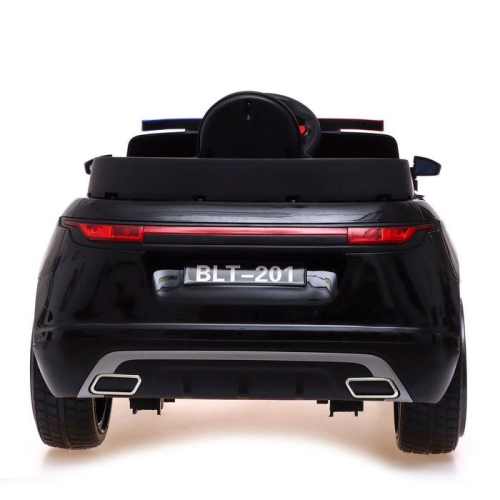Электромобиль POLICE, EVA колеса, кожаное сидение, громкоговоритель, цвет чёрный глянец