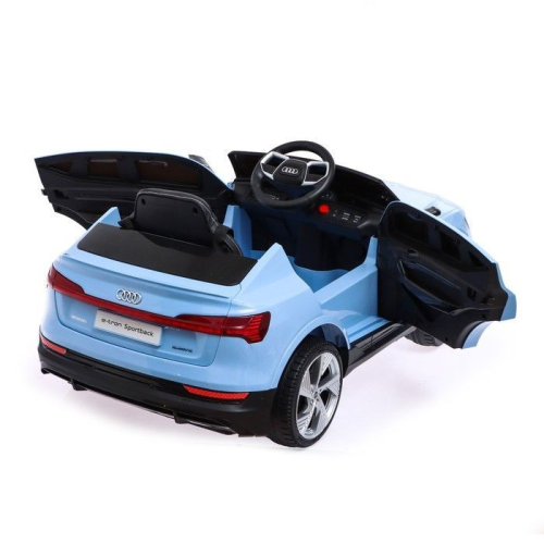 Электромобиль AUDI e-tron Sportback, EVA колеса, кожаное сидение, цвет голубой