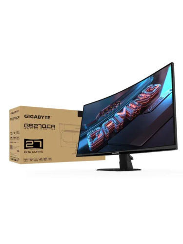 Монитор Gigabyte GS27QCA EU 27" Black (VA, 2560x1440, 2xHDMI 2.0, 1xDP1.4, 250кд/м2, 5000:1, 16.7M, 1мс, 178/178, 2560 x 1440, 180Гц)
