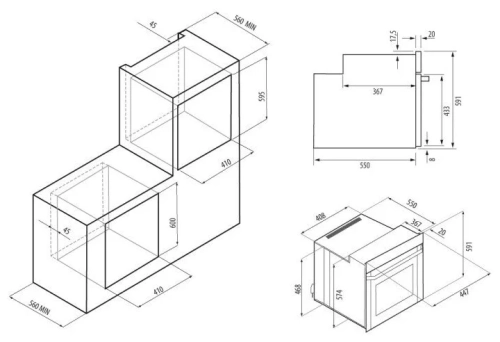 Электрический духовой шкаф Simfer B4EM56555