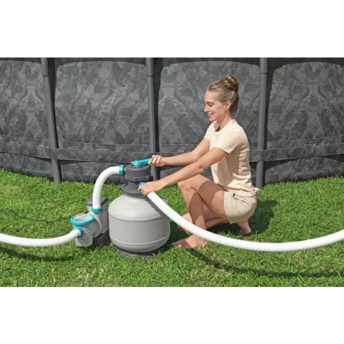 Каркасный бассейн Bestway 561KE BW 610х132см "APX 365", 32695л, песочный фильтр-насос, лестница, тент, полисферы