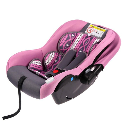 Автокресло Safe+, группа 0+, цвет серый/розовый «Нежность»