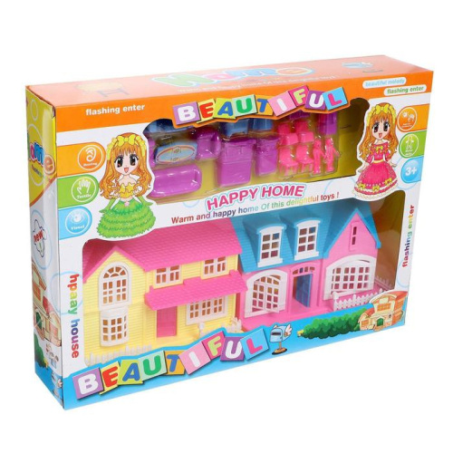 Пластиковый домик для кукол «Создай уют» с аксессуарами