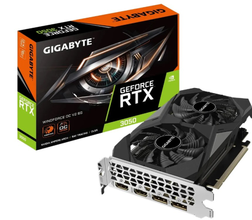 Видеокарта PCIE16 RTX3050 6GB GV-N3050WF2OCV2-6GD GIGABYTE