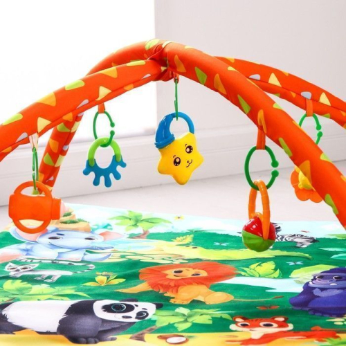 Развивающий коврик «Африка», с дугами,5 игрушек