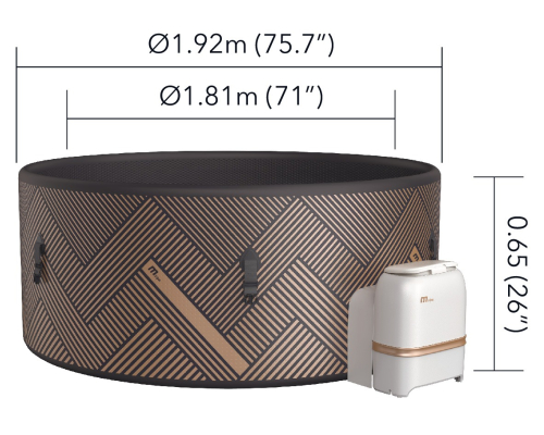 СПА-бассейн 192х65см "Mono" 1120л, круглый, аэромассаж