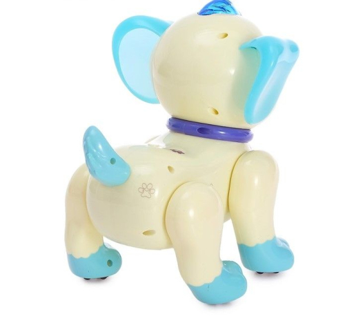 Робот-собака, «Умный питомец», радиоуправляемый, русский звуковой чип, цвет бело-голубой