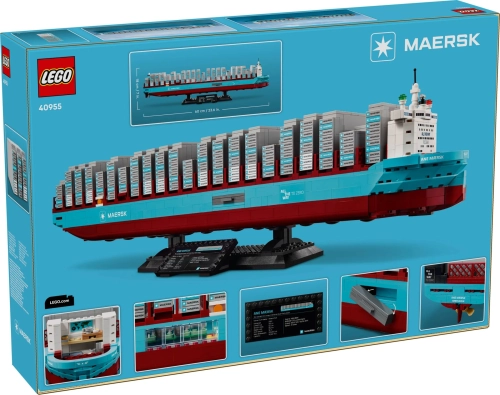 Конструктор LEGO 40955 Двухтопливный контейнеровоз Maersk