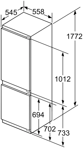 Встраиваемый холодильник Bosch KIN86AFF0