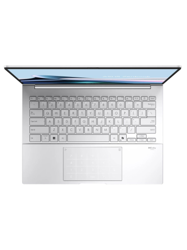Ноутбук ASUS Zenbook 14 OLED UX3405CA-QL573, 14" (1920x1200) OLED/Intel Core Ultra 5 225H/16 ГБ DDR5/1024 ГБ SSD/Intel Arc Graphics/Windows 11 Pro, Серебристый (90NB14W4-M00UF0_Win11P)