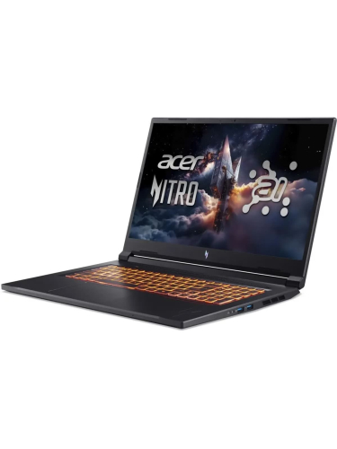 Ноутбук Acer Nitro V 17 AI ANV17-41-R6A6, 17.3" (1920x1080) IPS 144 Гц/AMD Ryzen 7 260/16 ГБ DDR5/1024 ГБ SSD/NVIDIA GeForce RTX 5060 для ноутбуков (8 Гб)/Windows 11 Pro, Черный (NH.QYVCD.005_Win11P)