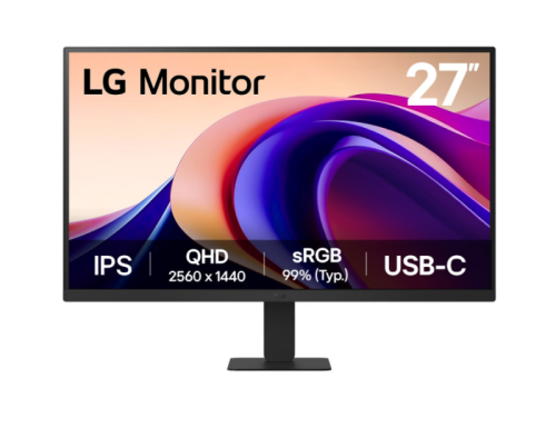 Монитор LG 27" 27U631A-B, 16:9, IPS, QHD, 5ms, 250cd, 100Hz, HDMI, USB-C