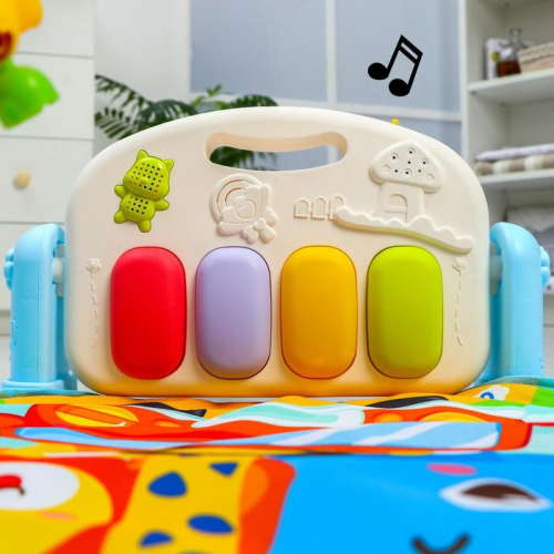 Развивающий коврик «Жирафик», с пианино, голубой Развивающий коврик «Жирафик», с пианино, голубой