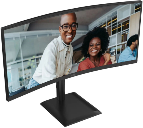 Монитор AOC 34" CU34E4CV 1500R, VA UWQHD, 4ms, 120 Гц, черный