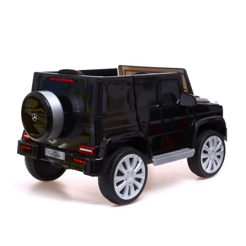 Электромобиль MERCEDES-BENZ G500, EVA колеса, кожаное сидение, цвет чёрный глянец